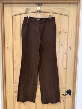 💛💛 GORGEOUS Brown Silk Linen Blend Wide Leg J. Jill Pants